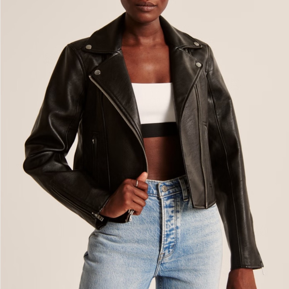 NWOT Abercrombie Vegan Leather Moto Jacket